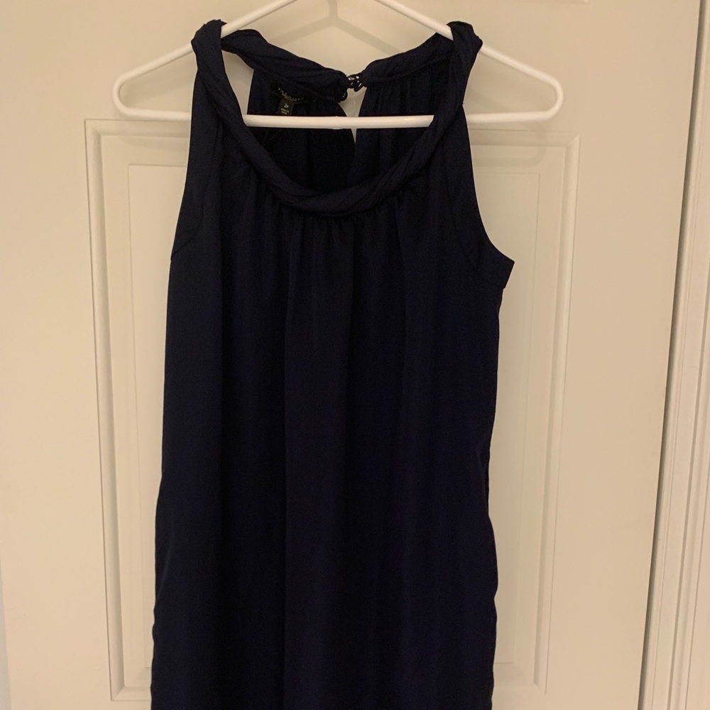 Navy Talbots roll neck halter dress size 2p NWT